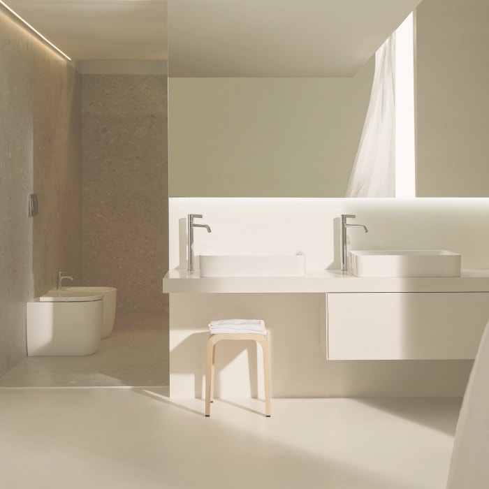 Ideal Standard Conca Schale eckig 60 cm, ohne Hahnloch, ohne Überlauf, geschliffen