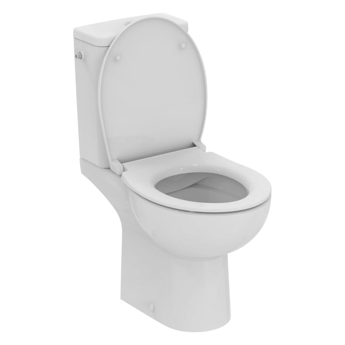 Ideal Standard Eurovit WC-Paket mit Standtiefspül-WC, Spülkasten Zulauf oben und WC-Sitz