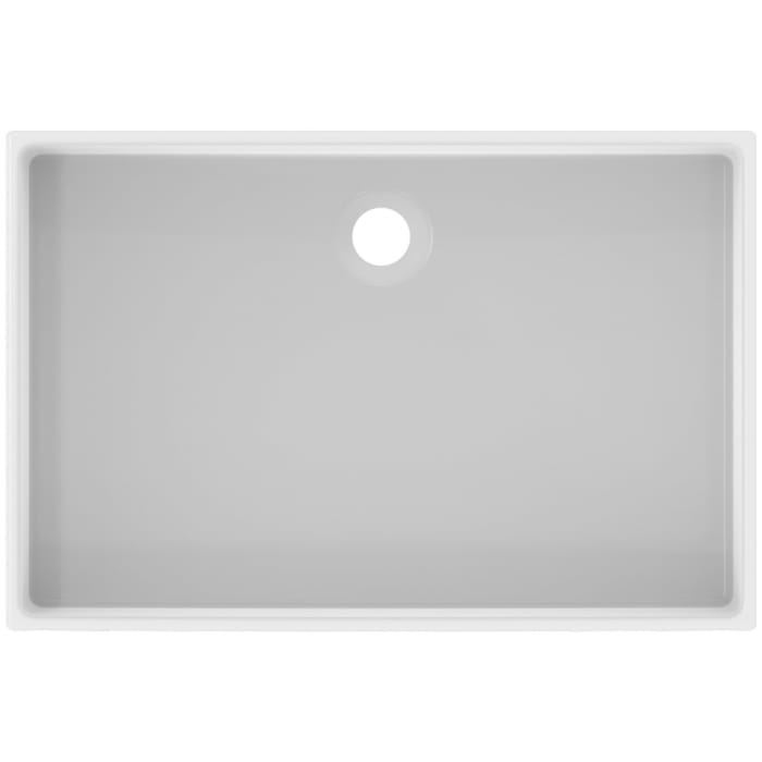 Ideal Standard Extra Aufsatzschale eckig 60 cm, ohne Hahnloch, ohne Überlauf, geschliffen