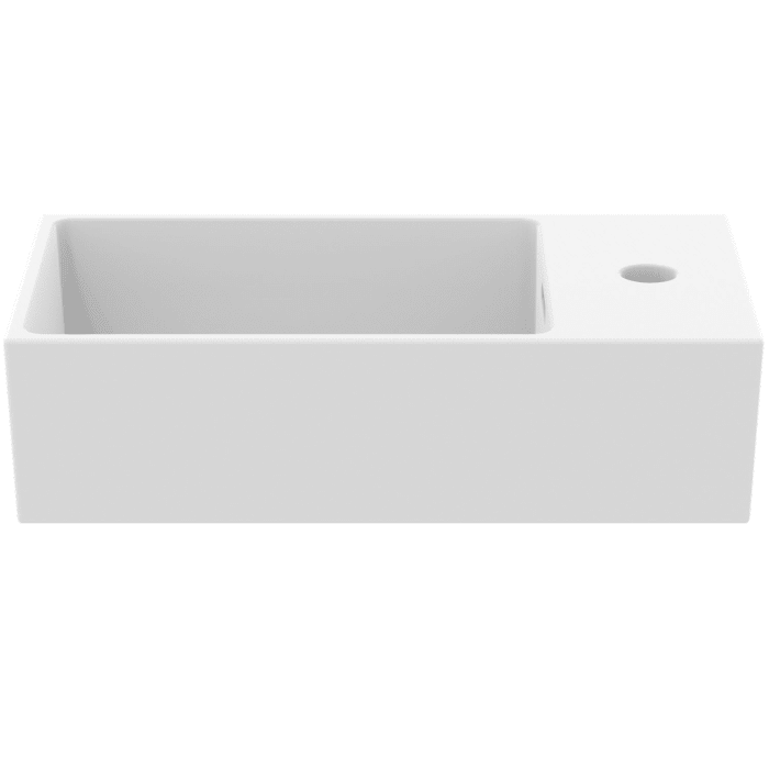 Ideal Standard Extra Handwaschbecken 45 cm, Hahnbank rechts, 1 Hahnloch, mit Überlauf, geschliffen