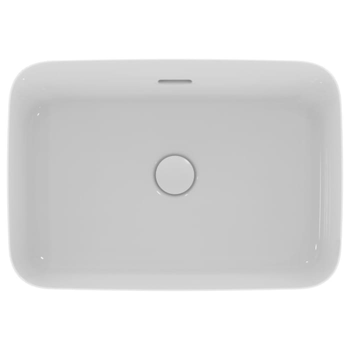 Ideal Standard Ipalyss Aufsatzschale eckig mit Überlauf, ohne Hahnloch 55 x 38 cm