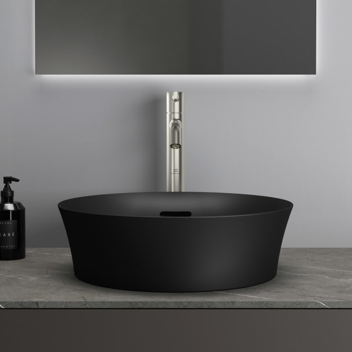 Ideal Standard Ipalyss Aufsatzschale rund mit Überlauf, ohne Hahnloch 40 x 40 cm