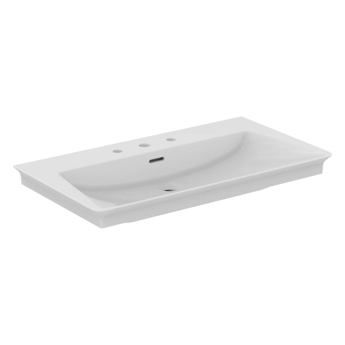 Ideal Standard La Dolce Vita Möbelwaschtisch 86 cm, mit 3 Hahnlöchern, mit Überlauf, mit Ideal Plus