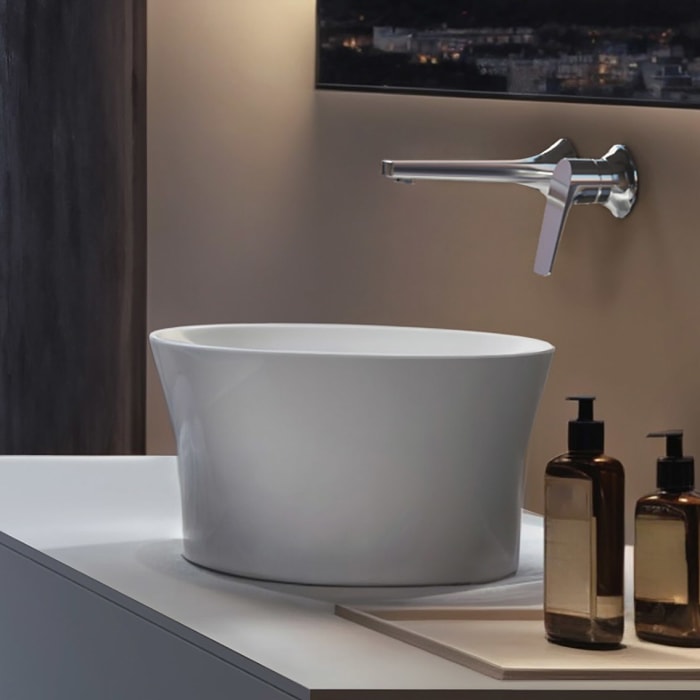 Ideal Standard La Dolce Vita Schale rund 34 cm, ohne Hahnloch, ohne Überlauf, mit Ideal Plus