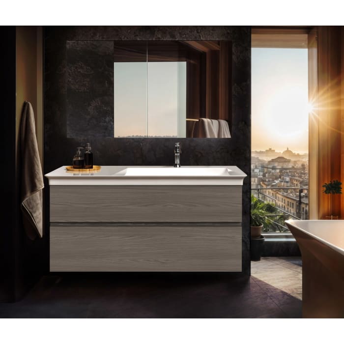 Ideal Standard La Dolce Vita Möbelwaschtisch 106 cm, mit 3 Hahnlöchern, mit Überlauf, Ablage links, mit Ideal Plus