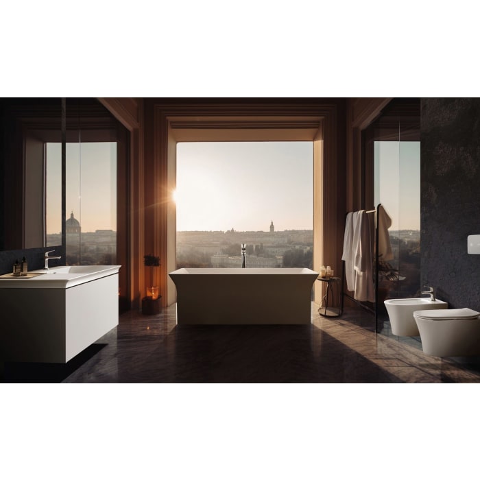 Ideal Standard La Dolce Vita Möbelwaschtisch 106 cm, ohne Hahnloch, mit Überlauf, Ablage links, mit Ideal Plus