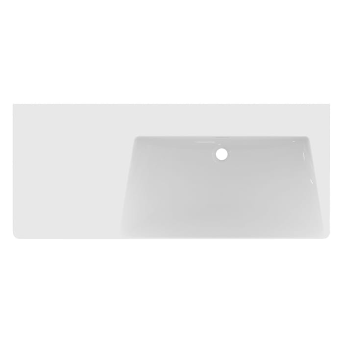 Ideal Standard La Dolce Vita Möbelwaschtisch 126 cm, ohne Hahnloch, mit Überlauf, Ablage links
