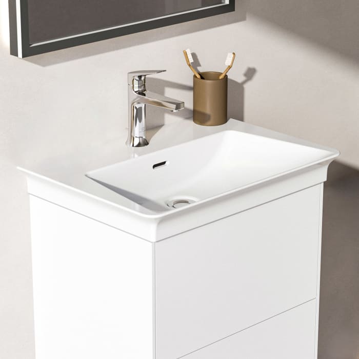 Ideal Standard La Dolce Vita Möbelwaschtisch 56 cm, mit 1 Hahnloch und Überlauf, mit IdealPlus