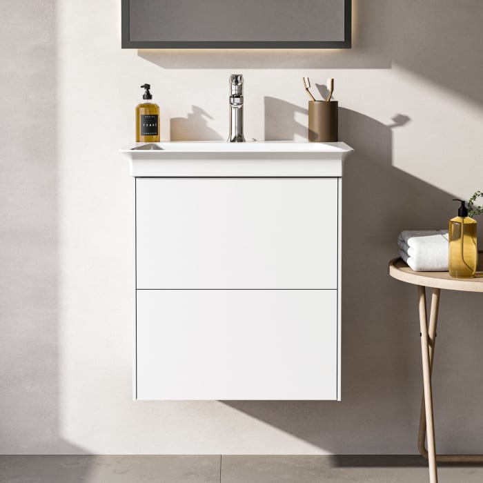 Ideal Standard La Dolce Vita Möbelwaschtisch 56 cm, mit 1 Hahnloch und Überlauf, mit IdealPlus