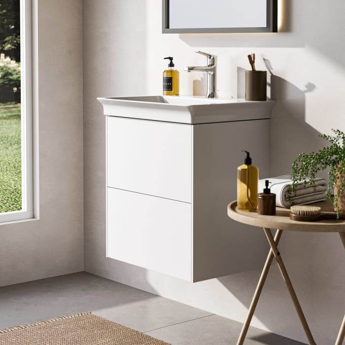 Ideal Standard La Dolce Vita Möbelwaschtisch 56 cm, mit 1 Hahnloch, mit Überlauf