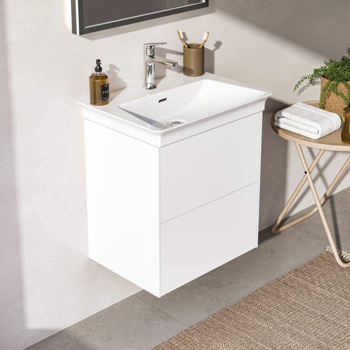 Ideal Standard La Dolce Vita Möbelwaschtisch 56 cm, mit 1 Hahnloch, mit Überlauf