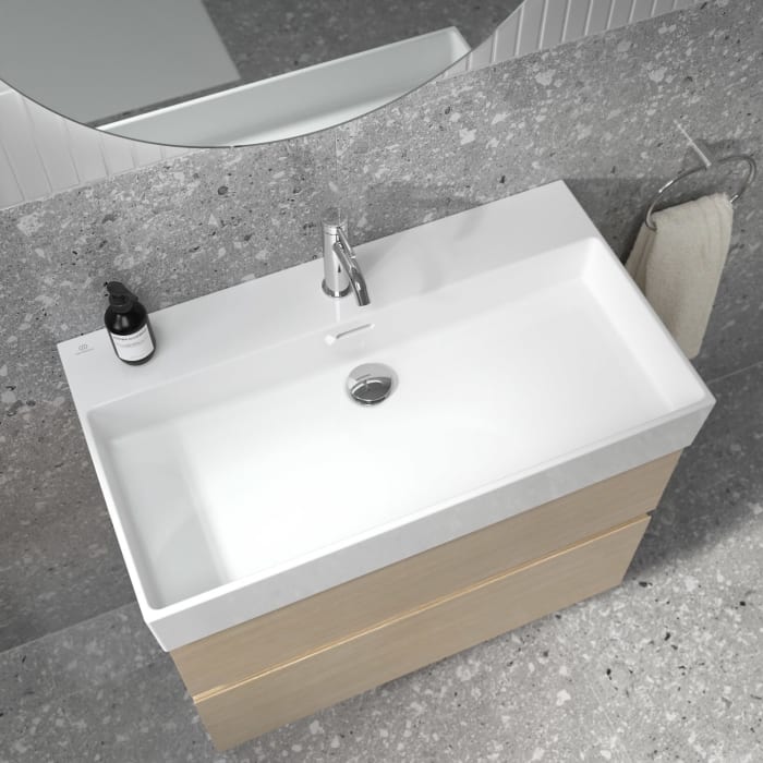 Ideal Standard Lastani Waschtisch 81,5 cm mit 1 Hahnloch und Überlauf