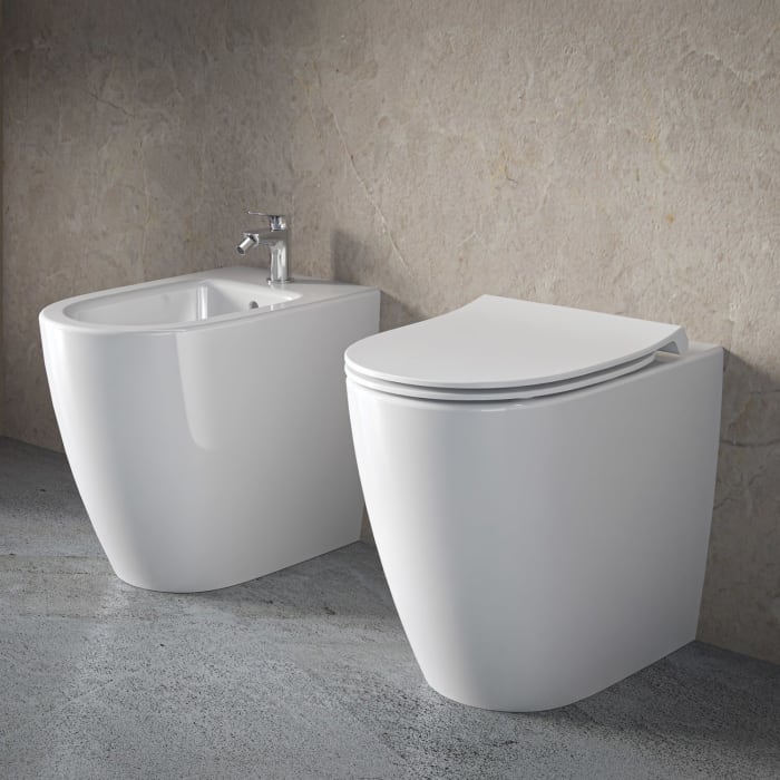 Ideal Standard i.life O Standbidet, 1 Hahnloch, mit Überlauf