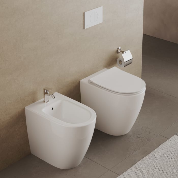 Ideal Standard i.life O Standbidet, 1 Hahnloch, mit Überlauf