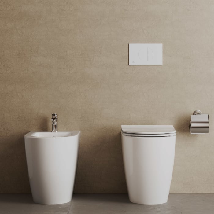 Ideal Standard i.life O Standbidet, 1 Hahnloch, mit Überlauf