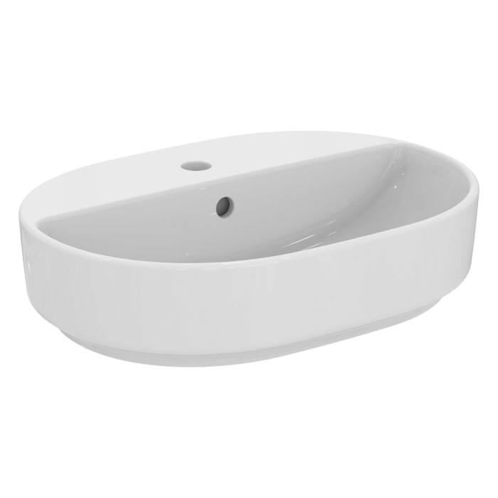 Ideal Standard i.life O Aufsatzwaschtisch 55 x 40 cm mit 1 Hahnloch und Überlauf