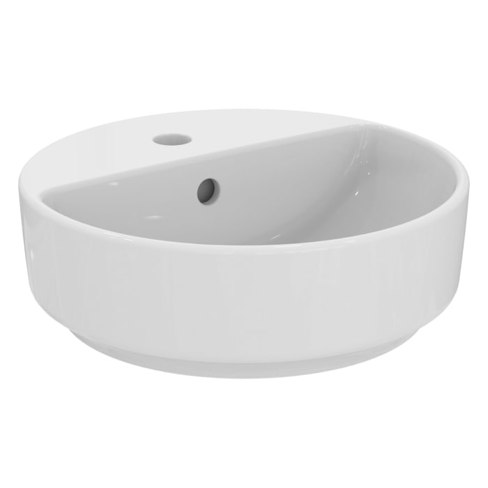 Ideal Standard i.life O Aufsatzwaschtisch 40 x 40 cm mit 1 Hahnloch und Überlauf