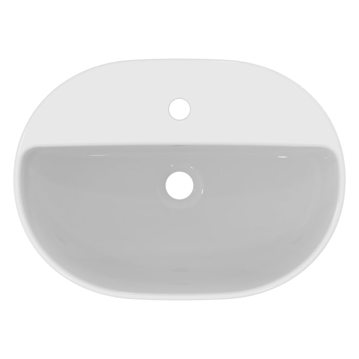Ideal Standard i.life O Aufsatzwaschtisch 55 x 40 cm mit 1 Hahnloch und Überlauf
