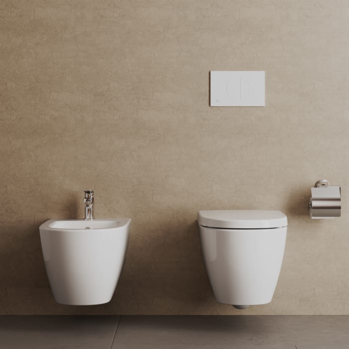 Ideal Standard i.life O Wand-WC Set mit Wrapover Sitz, HydroTwist Spültechnologie