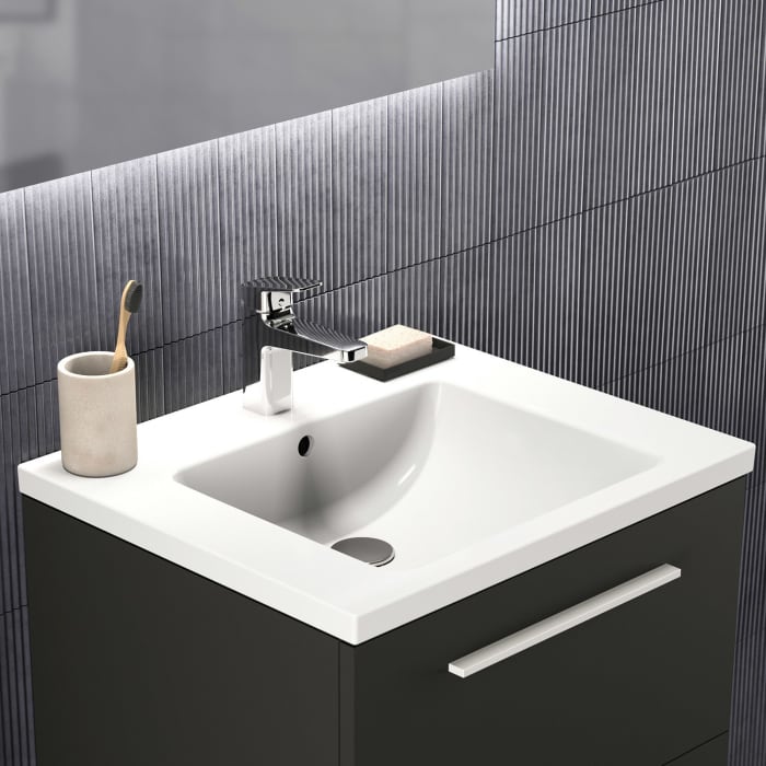 Ideal Standard i.life B Möbelwaschtisch 61 cm, 1 Hahnloch, mit Überlauf