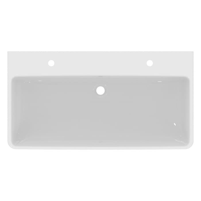 Ideal Standard i.life B Möbelwaschtisch 102 cm, 2 Hahnlöcher, mit Überlauf und Ideal Plus