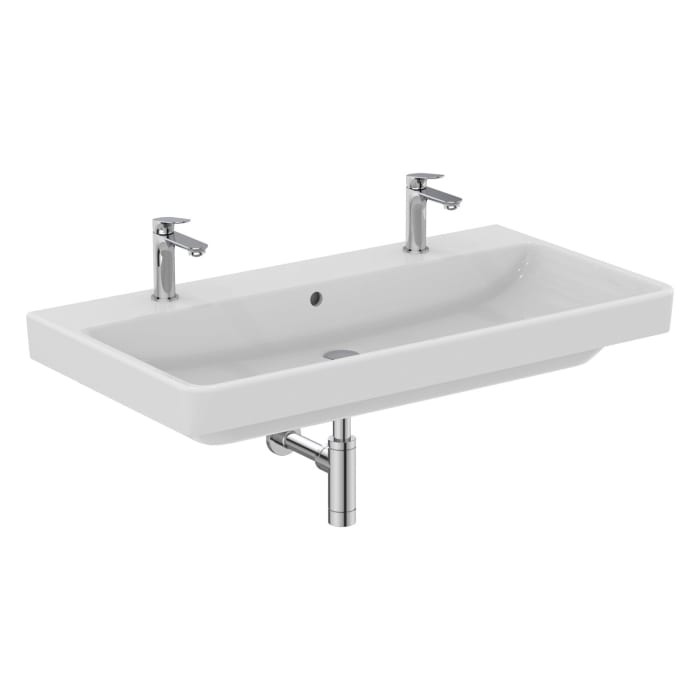 Ideal Standard i.life B Möbelwaschtisch 102 cm, 2 Hahnlöcher, mit Überlauf