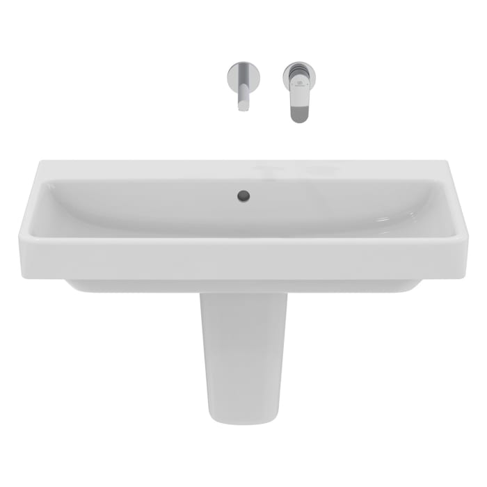 Ideal Standard i.life B Möbelwaschtisch 82 cm, ohne Hahnloch, mit Überlauf und Ideal Plus