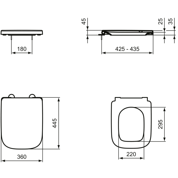 Ideal Standard i.life B WC-Sitz Wrapover, abnehmbar mit Softclosing