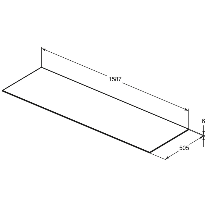 Ideal Standard Conca Keramikkonsole 160 x 50,5 cm