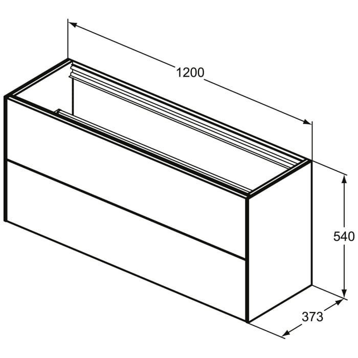 Ideal Standard Conca Waschtischunterschrank 120 x 37,3 cm, 2 Auszüge