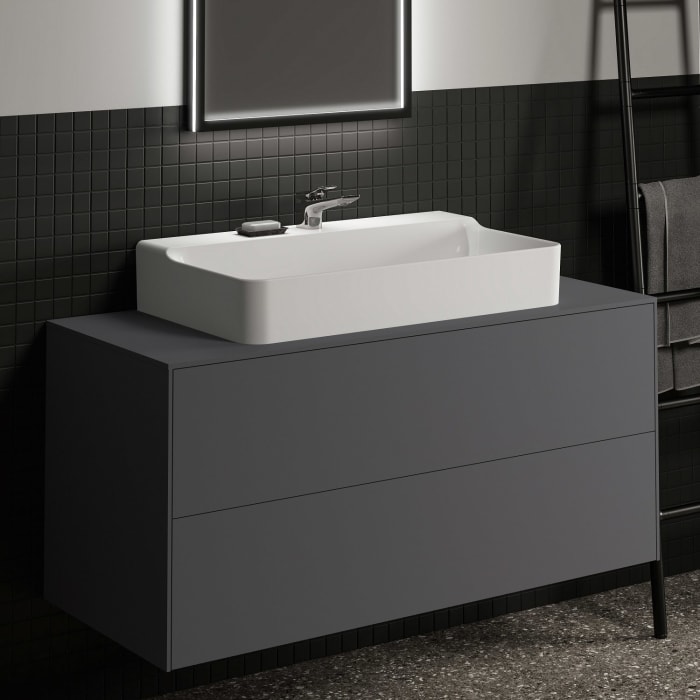 Ideal Standard Conca Waschtischunterschrank 120 cm, mit Ausschnitt, 2 Auszüge