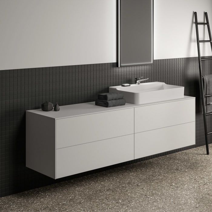 Ideal Standard Conca Waschtischunterschrank 200 cm, mit Ausschnitt wählbar, 4 Auszüge