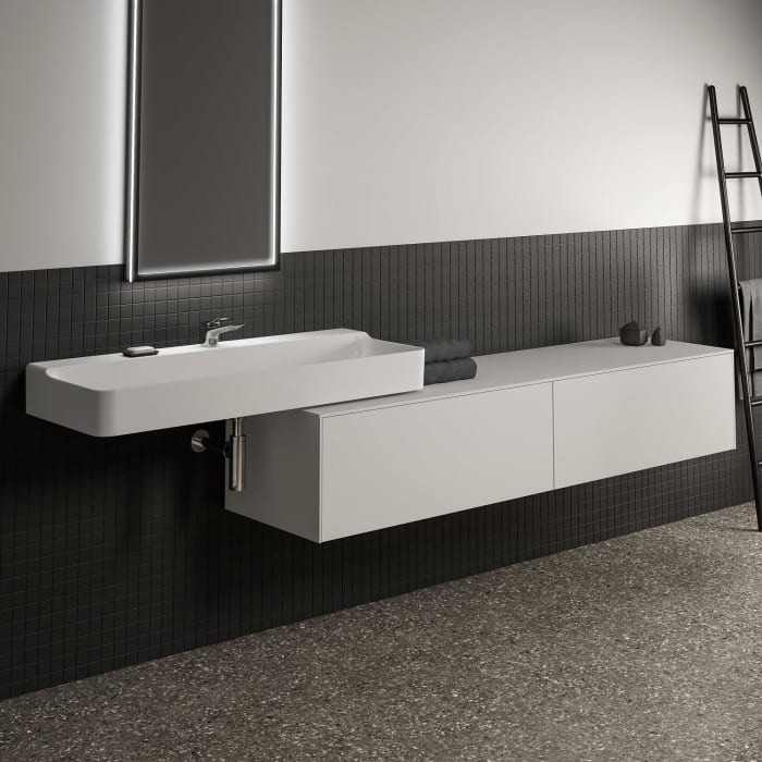 Ideal Standard Conca Waschtischunterschrank 200 cm, ohne Ausschnitt, 2 Auszüge