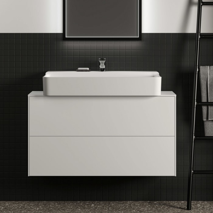 Ideal Standard Conca Waschtischunterschrank 100 cm, mit Ausschnitt, 2 Auszüge