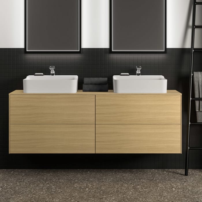 Ideal Standard Conca Waschtischunterschrank 160 cm, mit Ausschnitt wählbar, 4 Auszüge