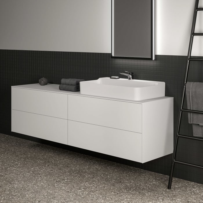 Ideal Standard Conca Waschtischunterschrank 200 cm, mit Ausschnitt wählbar, 4 Auszüge