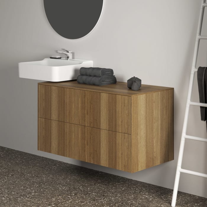 Ideal Standard Conca Waschtischunterschrank 100 cm, ohne Ausschnitt, 2 Auszüge