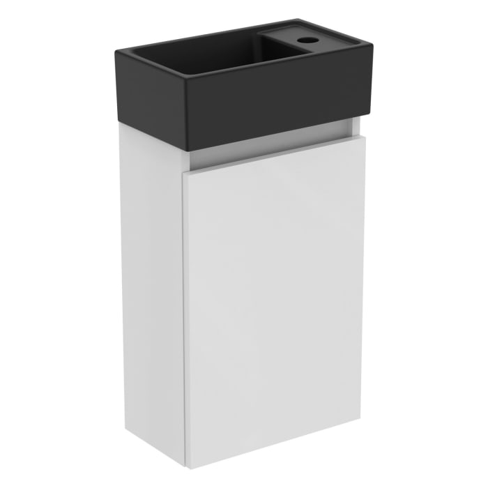 Ideal Standard Eurovit+ Möbelpaket Handwaschbecken rechts 37 cm und Unterschrank 36 cm mit Tür