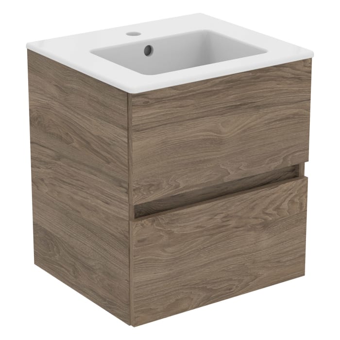 Ideal Standard Eurovit+ Möbelpaket mit Waschtisch 51 cm und Unterschrank 50 cm, 2 Auszüge