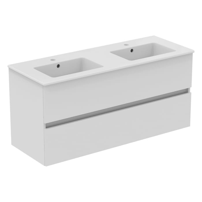 Ideal Standard Eurovit+ Möbelpaket mit Waschtisch 121 cm und Unterschrank 120 cm, 2 Auszüge