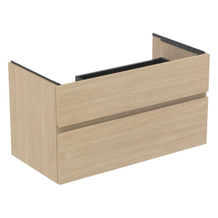 Ideal Standard Finesse Waschtischunterschrank 100 cm mit 2 Auszügen, asymmetrisch links, für Möbelwaschtisch