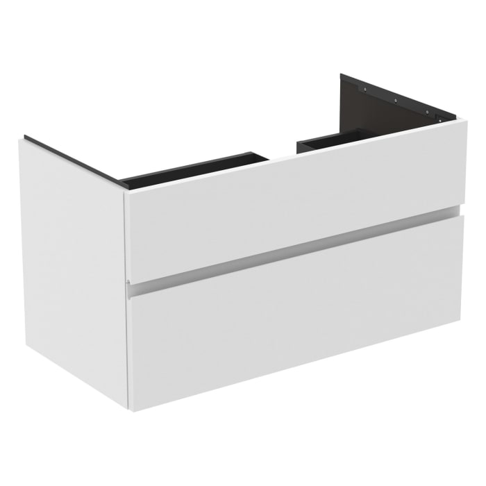 Ideal Standard Finesse Waschtischunterschrank 100 cm mit 2 Auszügen, asymmetrisch rechts, für Möbelwaschtisch