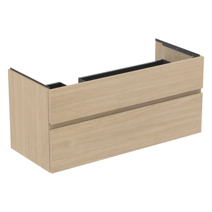 Ideal Standard Finesse Waschtischunterschrank 120 cm mit 2 Auszügen, asymmetrisch links, für Möbelwaschtisch