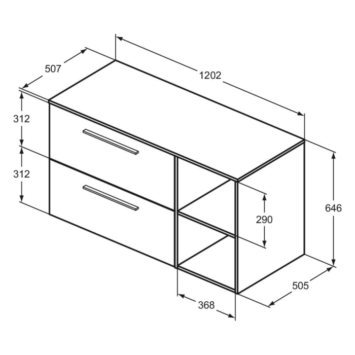 Ideal Standard i.life B Möbelpaket 120,2 cm