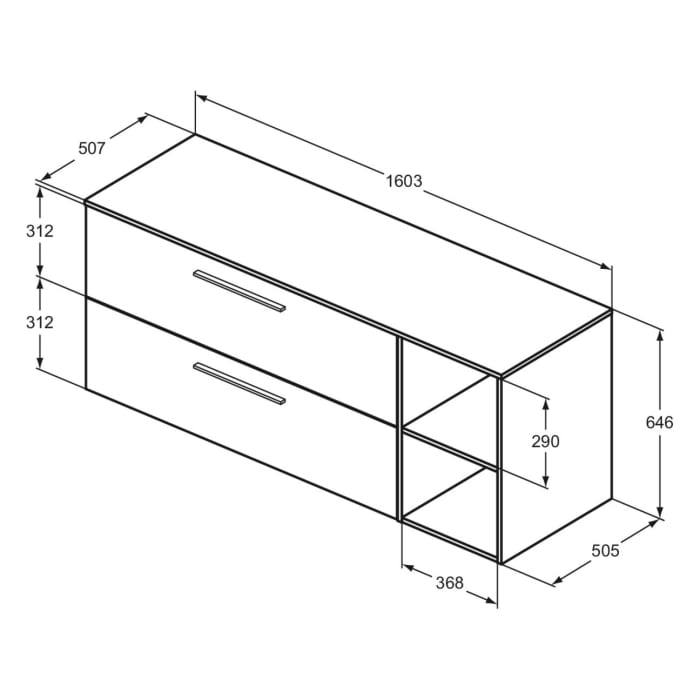 Ideal Standard i.life B Möbelpaket 160,3 cm