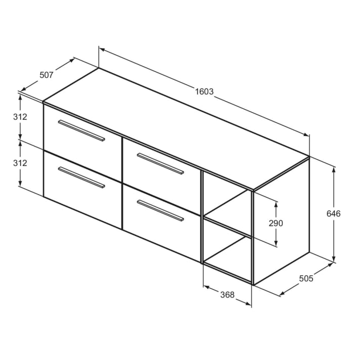 Ideal Standard i.life B Möbelpaket 160,3 cm