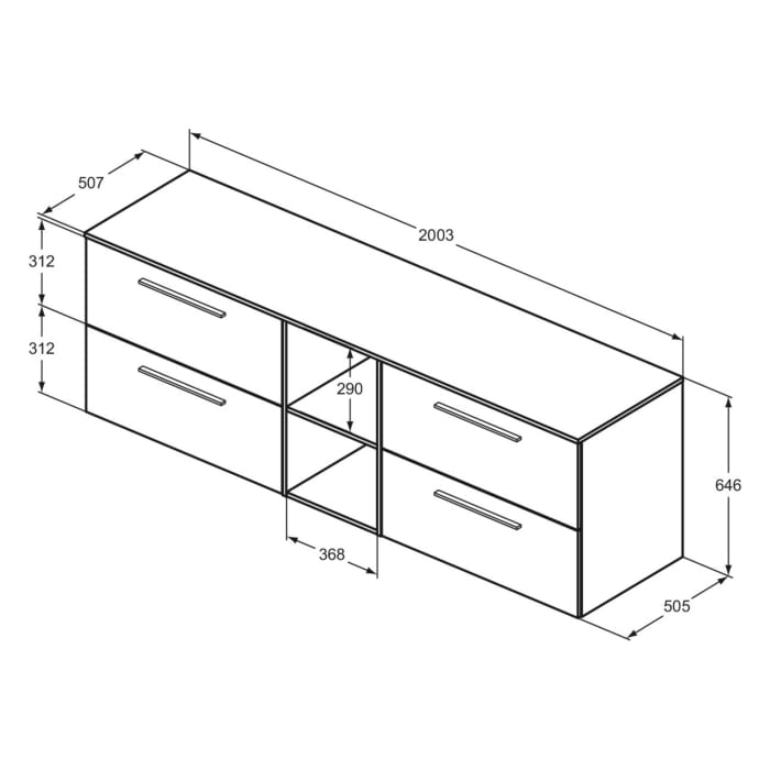 Ideal Standard i.life B Möbelpaket 200,3 cm