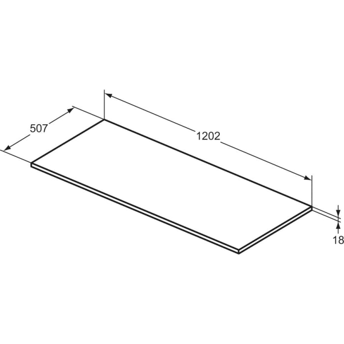 Ideal Standard i.life B Waschtischplatte 120,4 cm