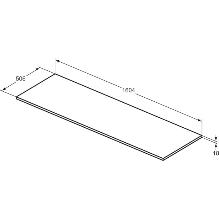 Ideal Standard i.life B Waschtischplatte 160,4 cm