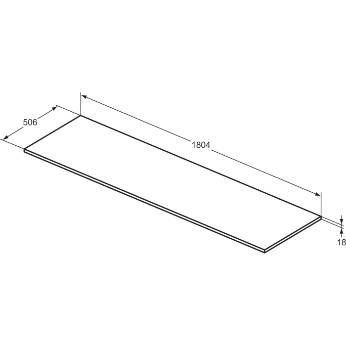 Ideal Standard i.life B Waschtischplatte 180,4 cm